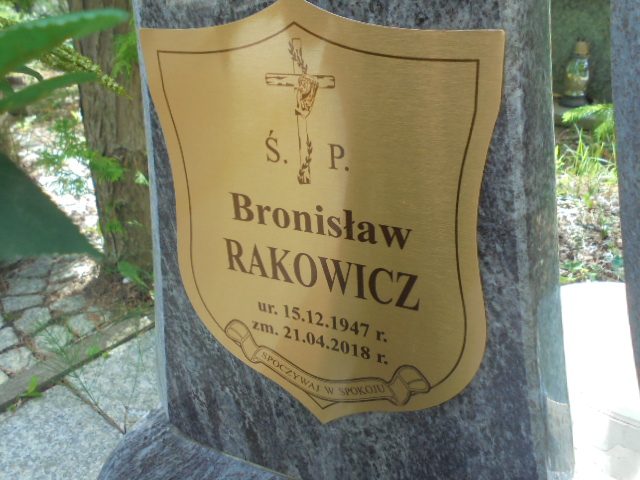 Bronisław Rakowicz  1947 Elbląg - Grobonet - Wyszukiwarka osób pochowanych