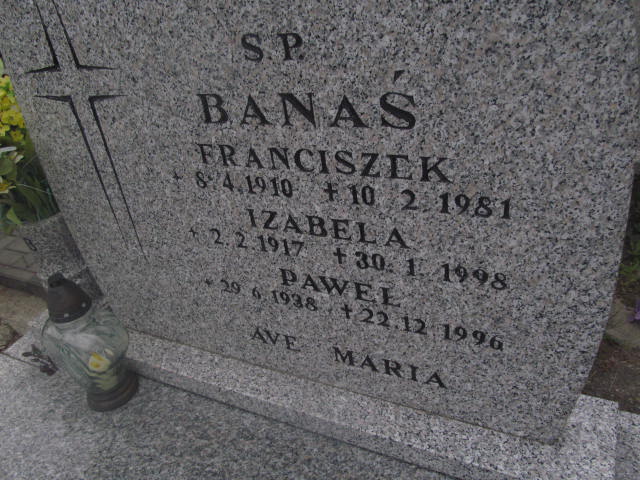 Izabela Banaś 1917 Elbląg - Grobonet - Wyszukiwarka osób pochowanych