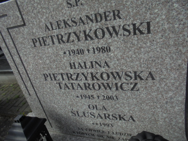 Halina Pietrzykowska Tatarowicz 1945 Elbląg - Grobonet - Wyszukiwarka osób pochowanych