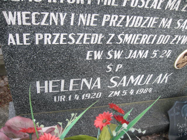 Halina Samulak 1920 Elbląg - Grobonet - Wyszukiwarka osób pochowanych